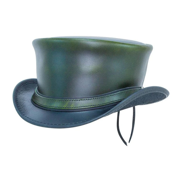 Hampton Green Leather Steampunk Top Hat